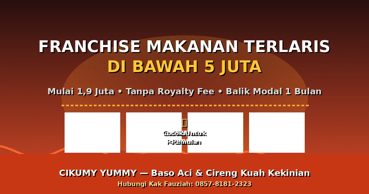 Franchise Makanan Terlaris di Bawah 5 Juta D'Cireng Kuah Creamy